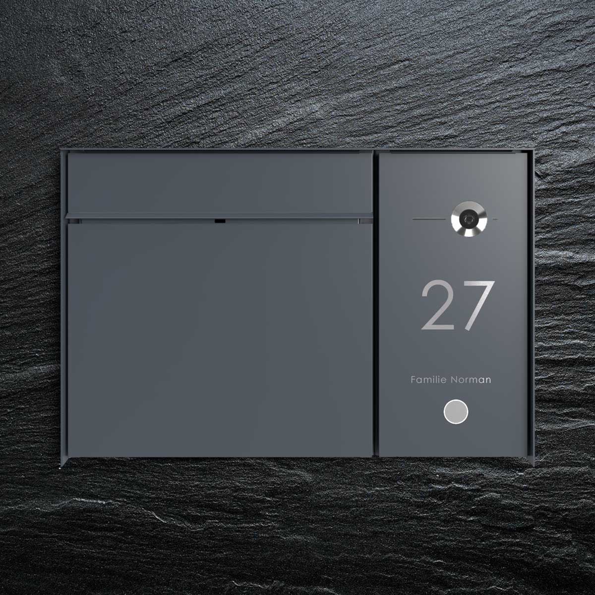 Cassetta per le lettere di design GOETHE AP - RAL a scelta - COMELIT Switch laterale - VIDEO set completo Wifi Cassetta per le lettere di design GOETHE AP - RAL a scelta - COMELIT Switch laterale - VIDEO set completo Wifi
