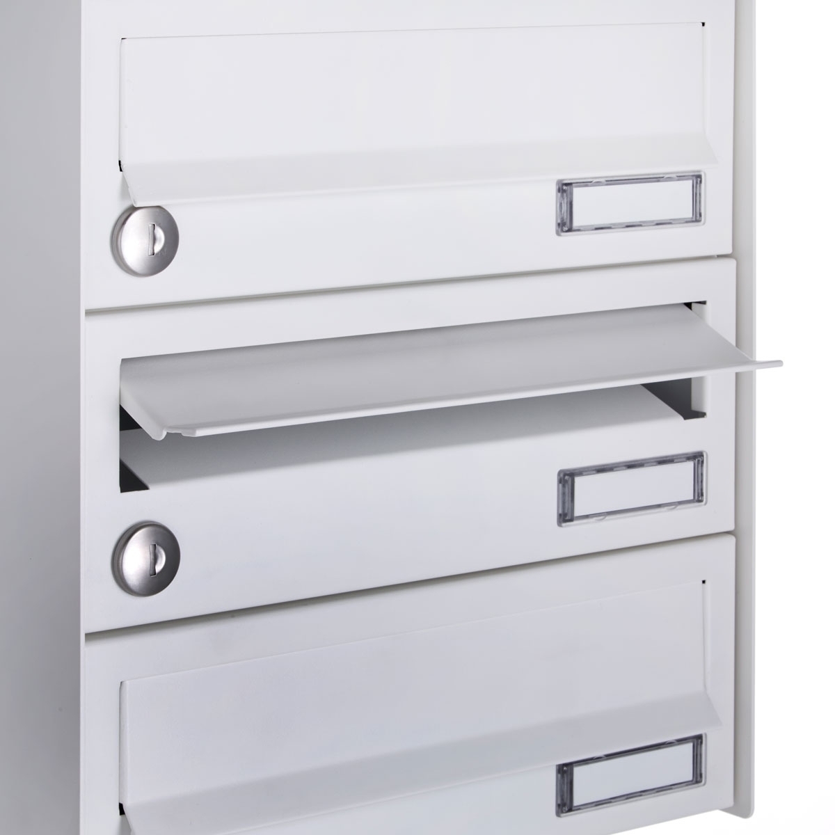 20 pezzi 7x3 sistema di cassette postali in acciaio inox Design BASIC Plus 385X ST-R - RAL a scelta