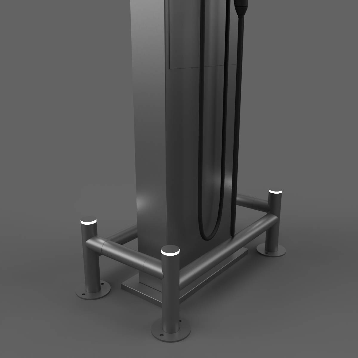 Impact protection 672 ST-R - suitable for Plug/Draw charging pole - polished V2A stainless steel Impact protection 672 ST-R - suitable for Plug/Draw charging pole - polished V2A stainless steel