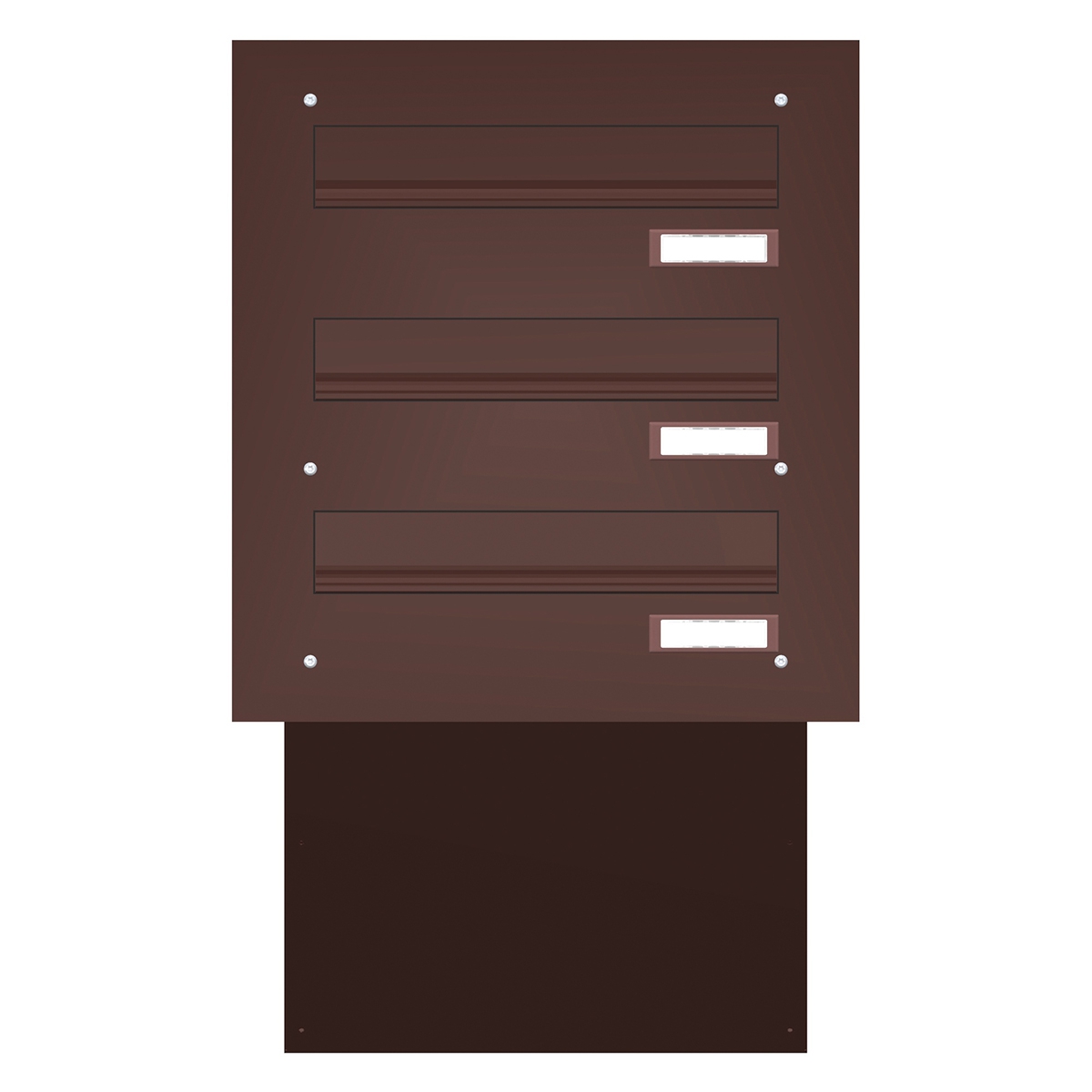 Mauerdurchwurf Briefkasten BASIC 622 pulverbeschichtet - 3 Parteien Mauerdurchwurf Briefkasten BASIC 622 pulverbeschichtet - 3 Parteien