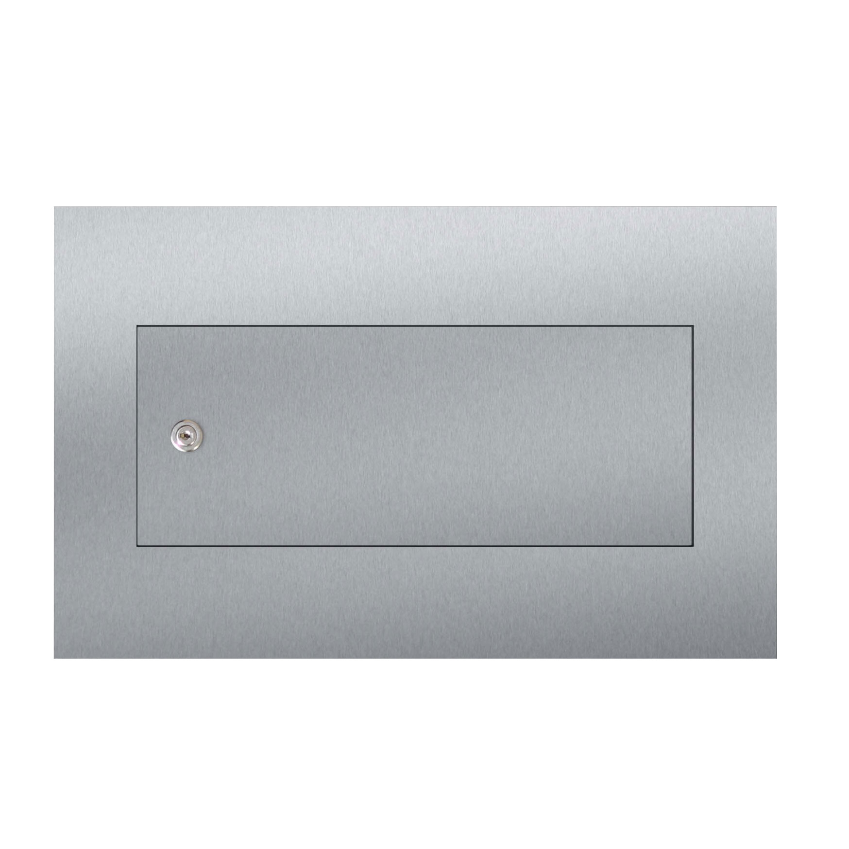 Stainless steel wall-mounted letterbox designer model - GIRA System 106 - 3-gang prepared Stainless steel wall-mounted letterbox designer model - GIRA System 106 - 3-gang prepared