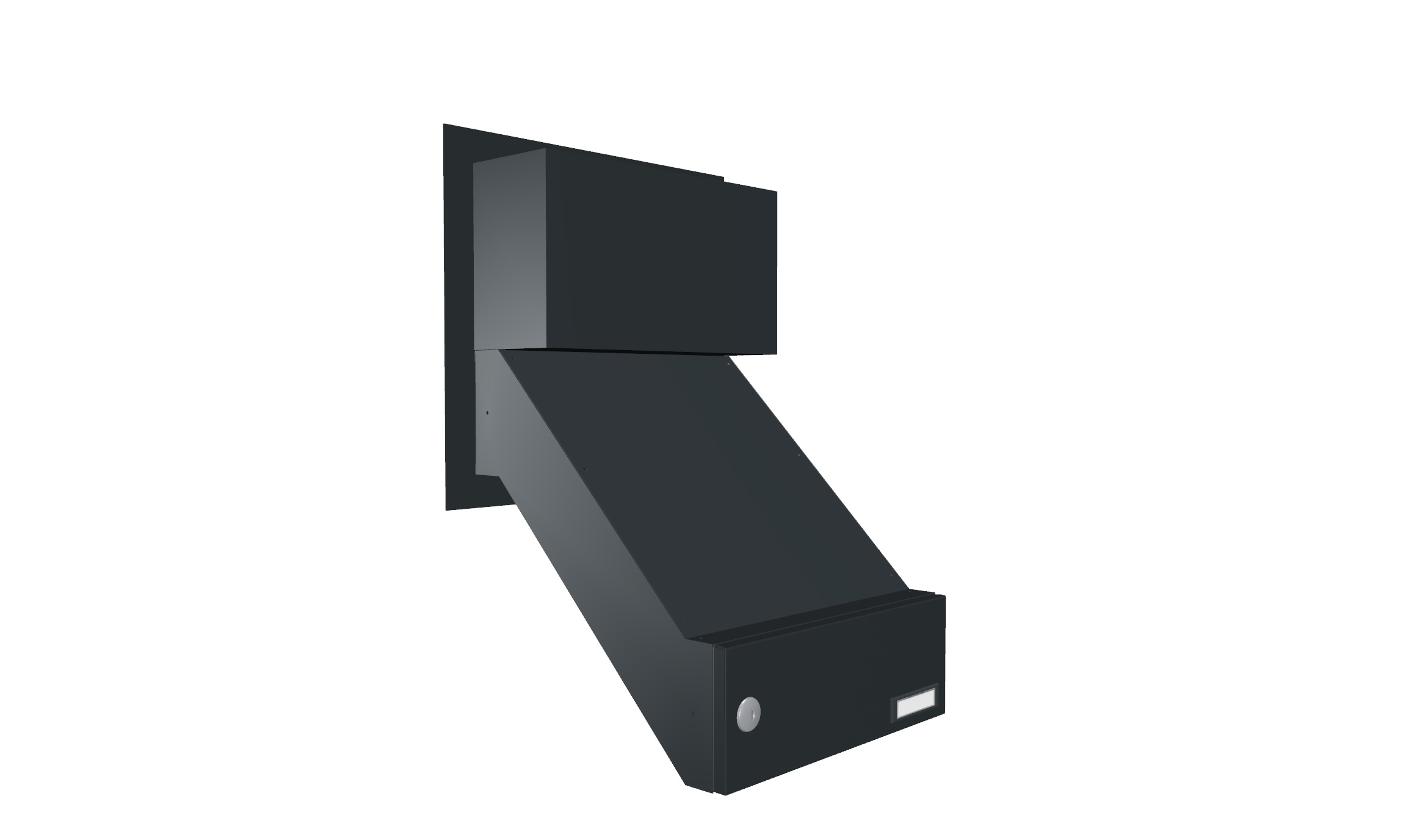 Through-the-wall letterbox system BASIC 623 powder-coated - Doorbell intercom - 1 party Through-the-wall letterbox system BASIC 623 powder-coated - Doorbell intercom - 1 party