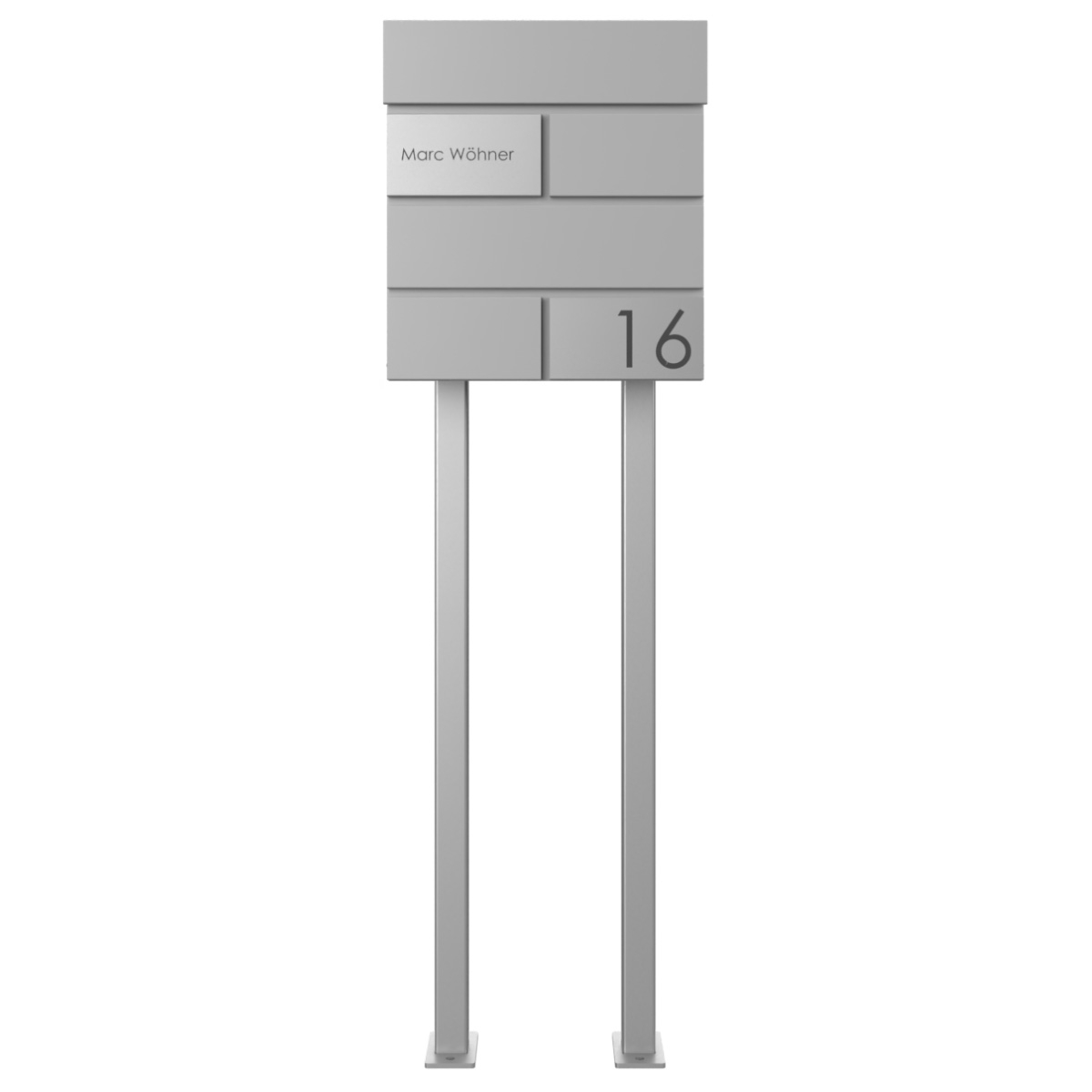 Standbriefkasten KANT Edition mit Zeitungsfach - Design Elegance 3 - RAL 9007 graualuminium Standbriefkasten KANT Edition mit Zeitungsfach - Design Elegance 3 - RAL 9007 graualuminium