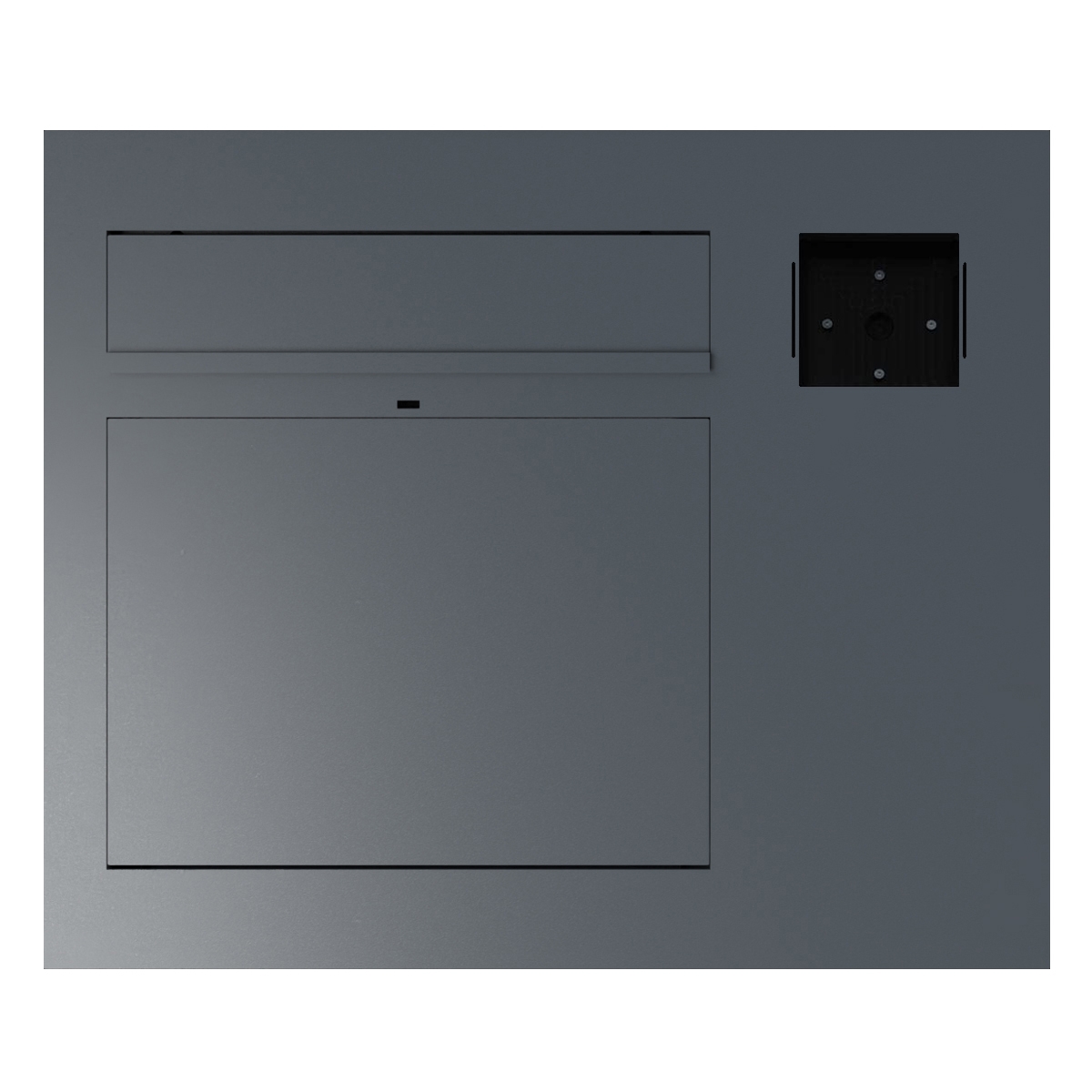 Design flush-mounted letterbox GRIMM - Colour of your choice - LOXONE Intercom/Code Touch 1x1 prepared right