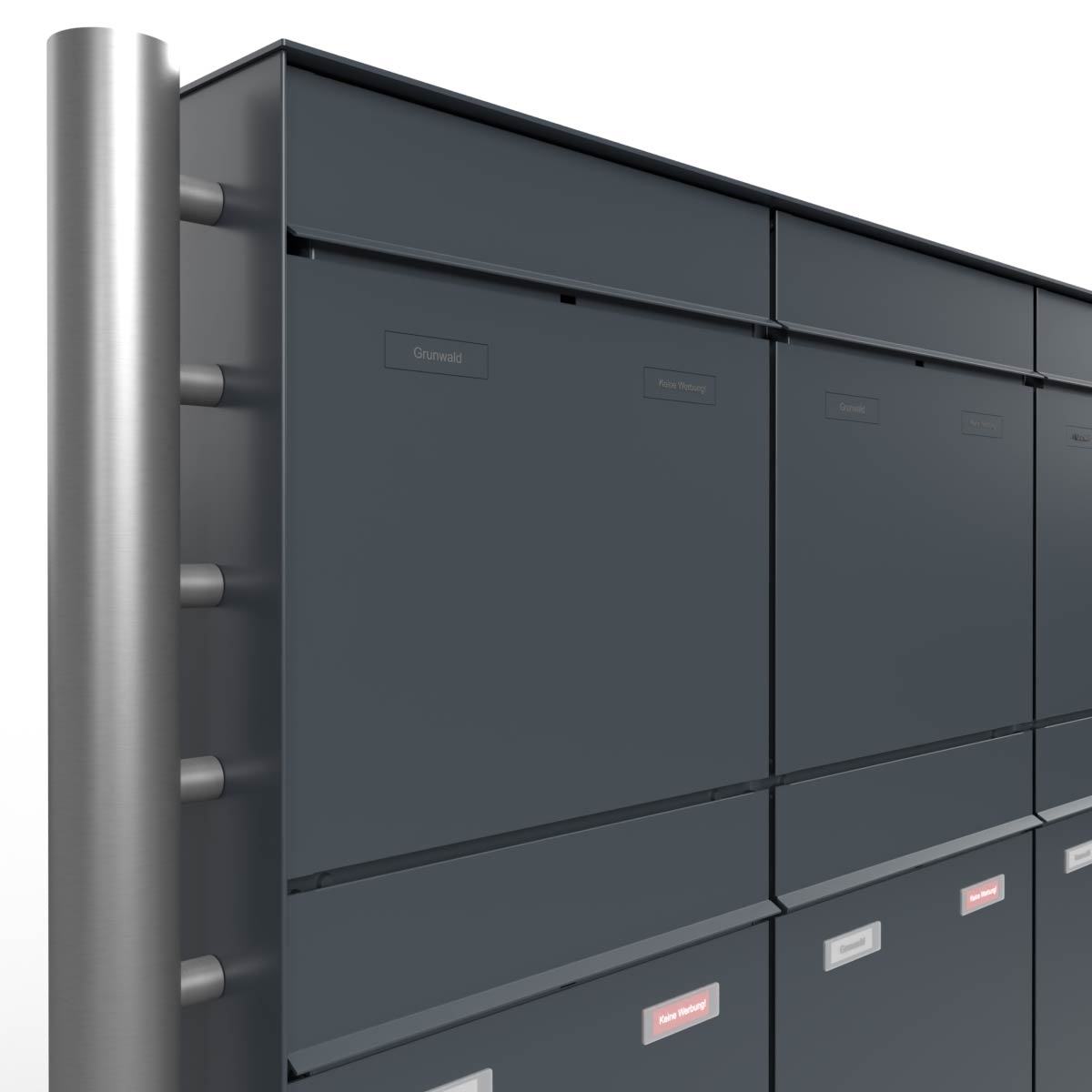 2er 1x2 design letterbox GOETHE ST-R - RAL of your choice 2er 1x2 design letterbox GOETHE ST-R - RAL of your choice