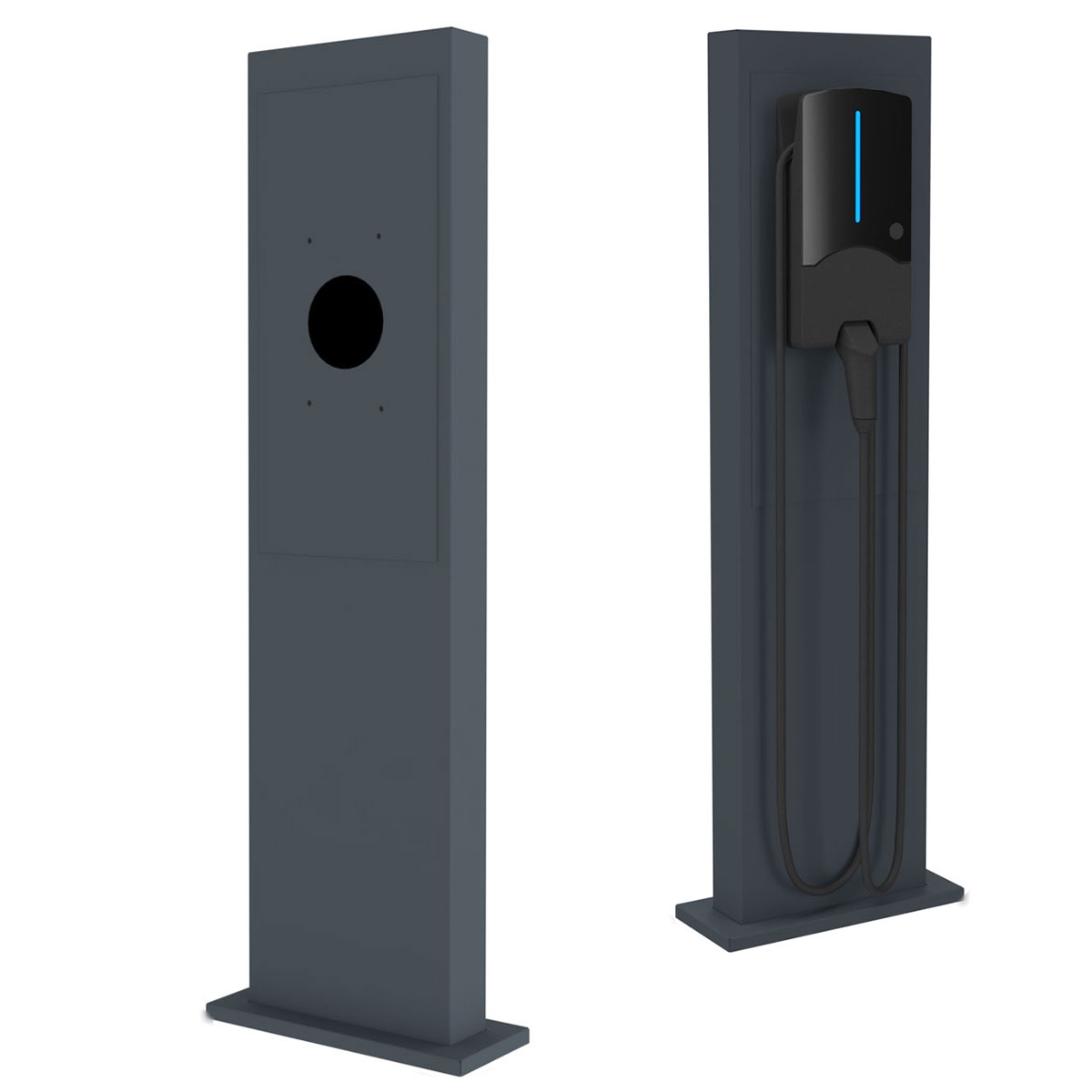 Edelstahl Stele GRIMM 605 - Wallbox vorbereitet - RAL nach Wahl Edelstahl Stele GRIMM 605 - Wallbox vorbereitet - RAL nach Wahl