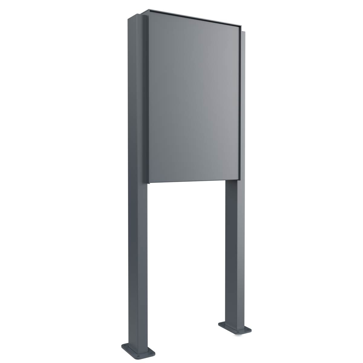Design pedestal letterbox GOETHE ST-Q with newspaper compartment - RAL of your choice Design pedestal letterbox GOETHE ST-Q with newspaper compartment - RAL of your choice