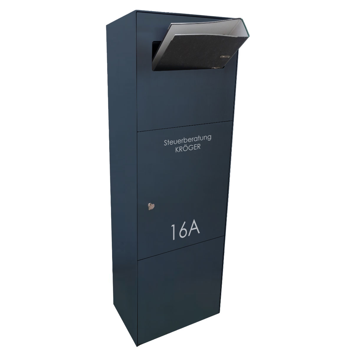Security free-standing letterbox - Stele - A4 folder letterbox type 190 - RAL of your choice Security free-standing letterbox - Stele - A4 folder letterbox type 190 - RAL of your choice