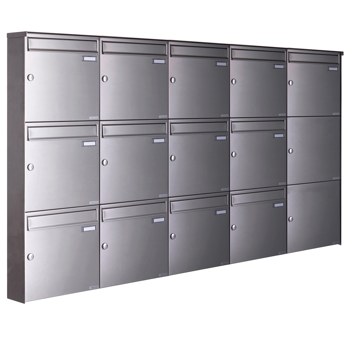Boîte aux lettres 13x5x3 en acier inoxydable Design BASIC Plus 382XA AP - Acier inoxydable V2A brossé