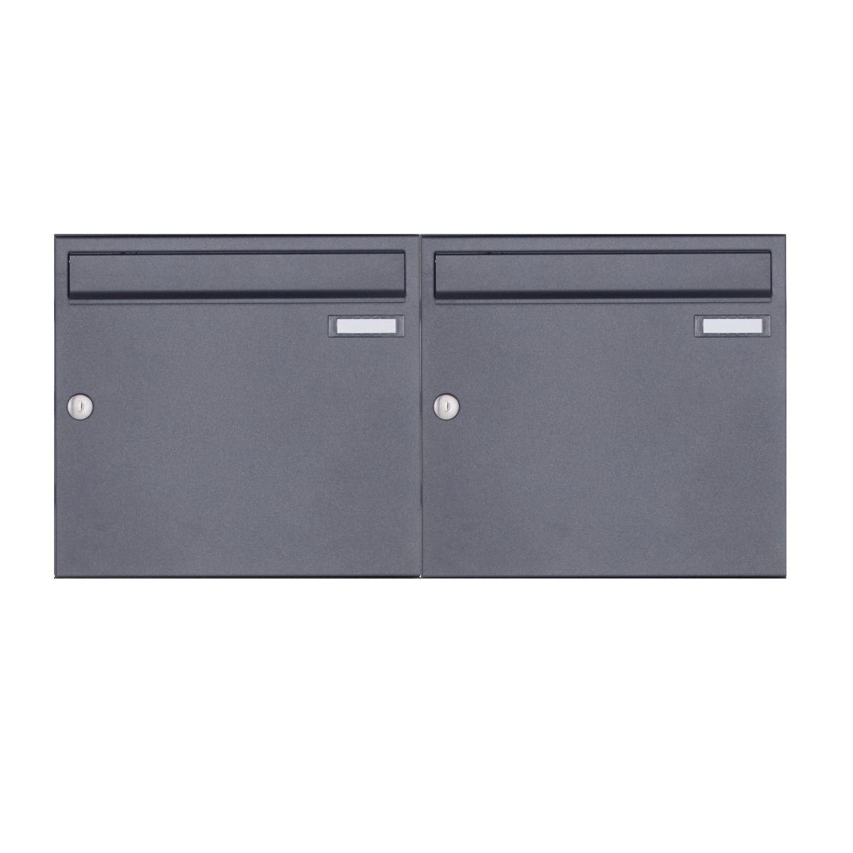 2er 2x1 Aufputz Briefkasten Design BASIC 382A AP - DB703 eisenglimmer