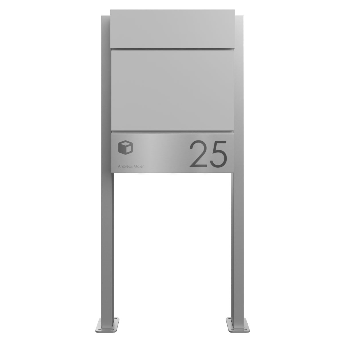 Freestanding parcel box KANT Edition ST-Q - Design Elegance 4 - RAL 9007 grey aluminium Freestanding parcel box KANT Edition ST-Q - Design Elegance 4 - RAL 9007 grey aluminium
