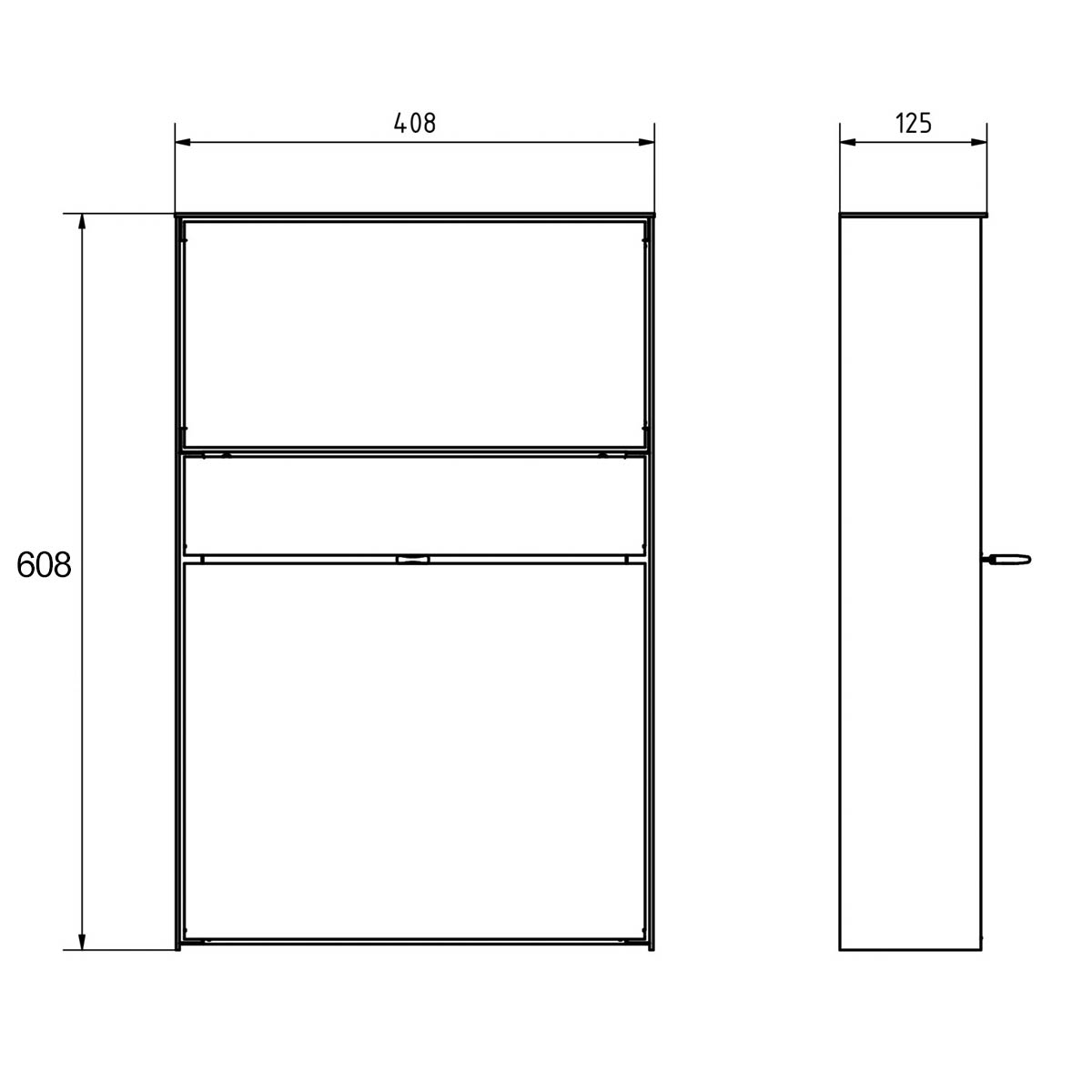 Boîte aux lettres design apparente GOETHE AP - RAL au choix - Sonnette - Interphone - INDIVIDUELLE