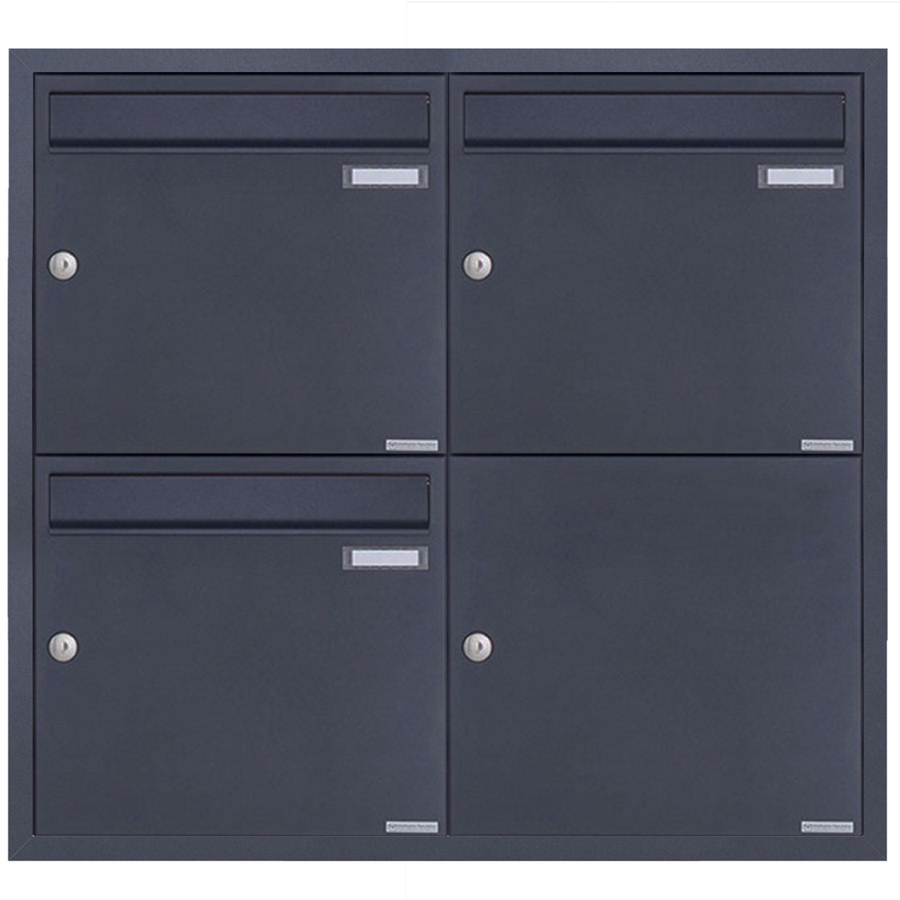 3 x 2 stainless steel flush-mounted letterbox system BASIC Plus 382XU UP - RAL of your choice - 3 parties 3 x 2 stainless steel flush-mounted letterbox system BASIC Plus 382XU UP - RAL of your choice - 3 parties
