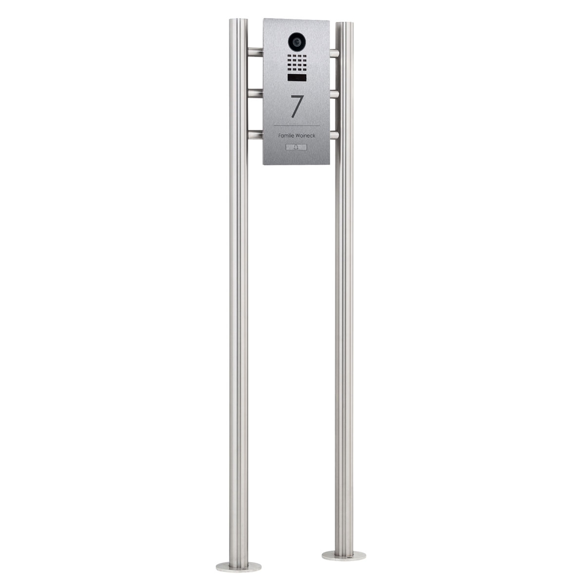 d0af6c91fe8d42cfe70aa192535ca61188905d19 Edelstahl Video Stele DESIGNER 529S ST-R Elegance I mit DoorBird D1100E - Edelstahl geschliffen
