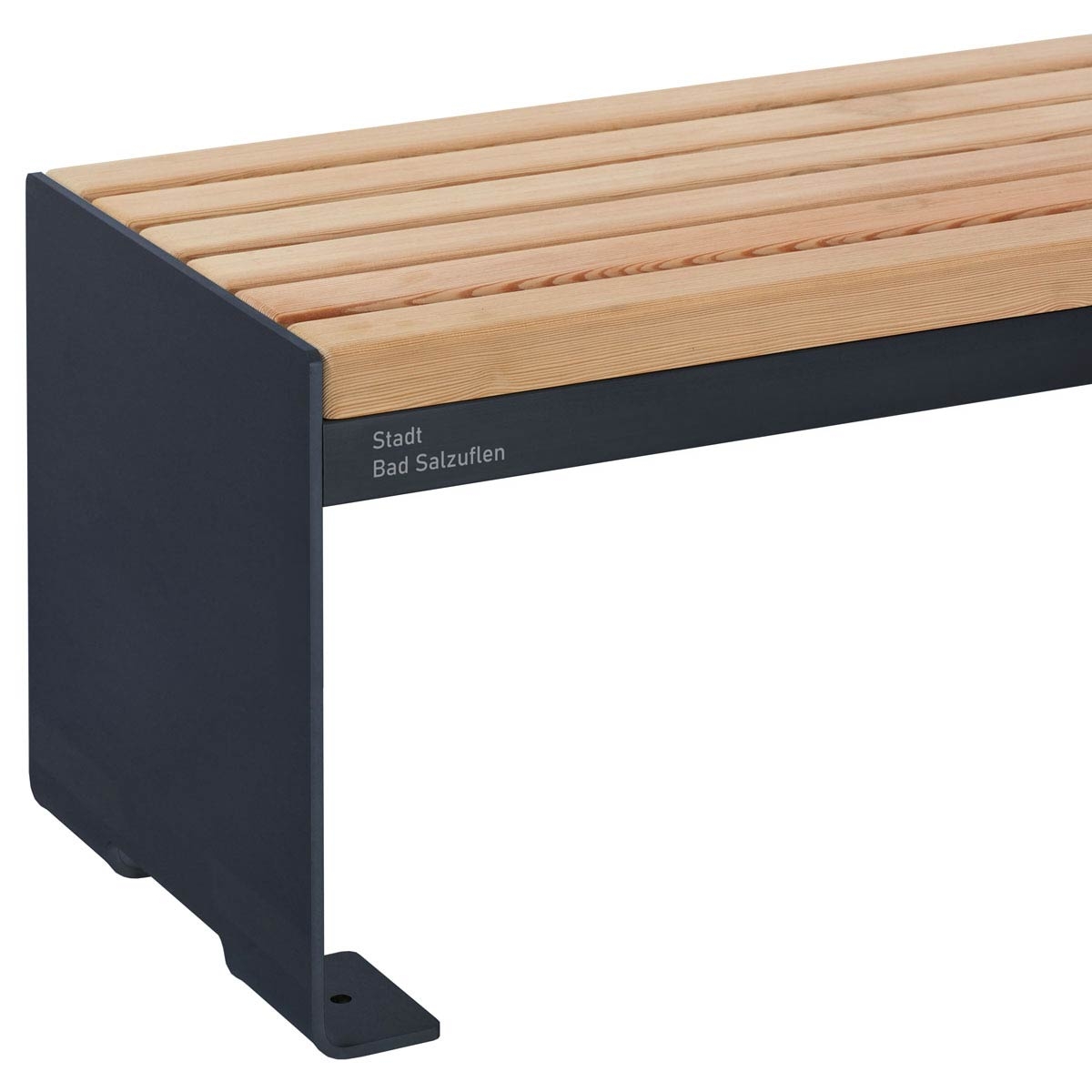 Design Sitzbank NOVALIS - Edelstahl pulverbeschichtet - Douglasie geölt