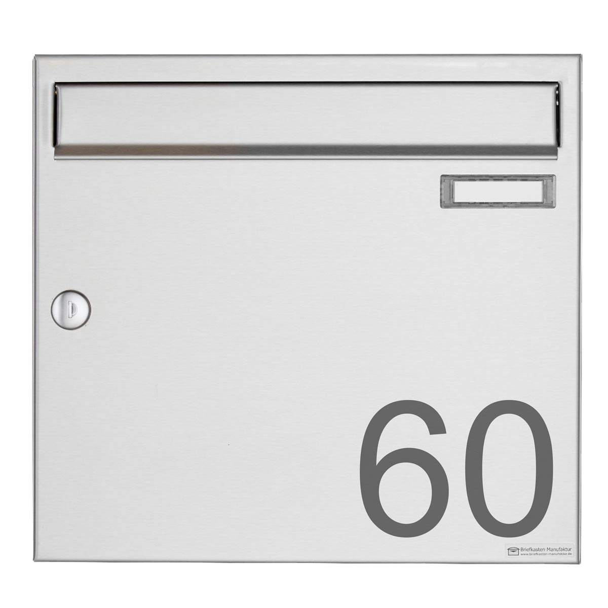 1-post letterbox Design BASIC Plus 381X ST-R with closed newspaper compartment - polished stainless steel 1-post letterbox Design BASIC Plus 381X ST-R with closed newspaper compartment - polished stainless steel