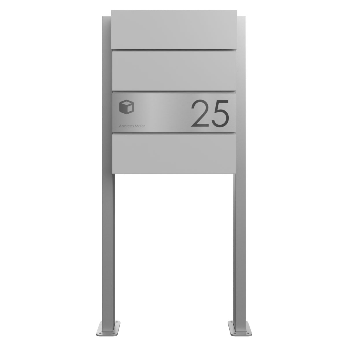 Freestanding parcel box KANT Edition ST-Q - Design Elegance 1 - RAL 9007 grey aluminium Freestanding parcel box KANT Edition ST-Q - Design Elegance 1 - RAL 9007 grey aluminium