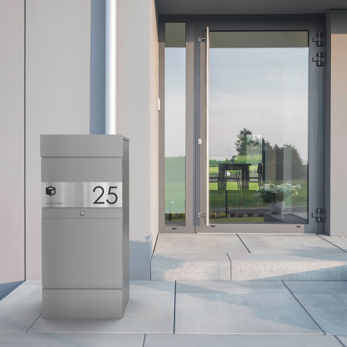 Boîte aux lettres sur pied Boîte aux lettres pour colis KLEIST Edition - Design Elegance 1 - RAL 9007 aluminium gris Boîte aux lettres sur pied Boîte aux lettres pour colis KLEIST Edition - Design Elegance 1 - RAL 9007 aluminium gris