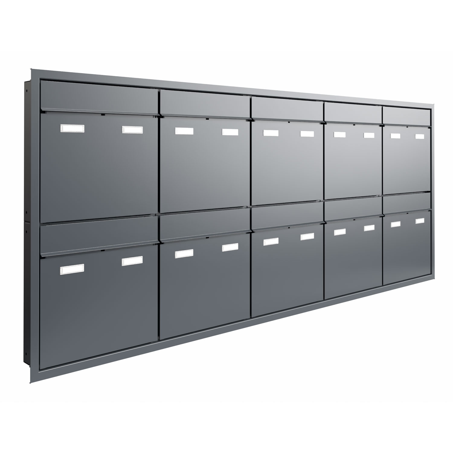 10er 5x2 Design Unterputz Briefkastenanlage GOETHE UP - RAL nach Wahl