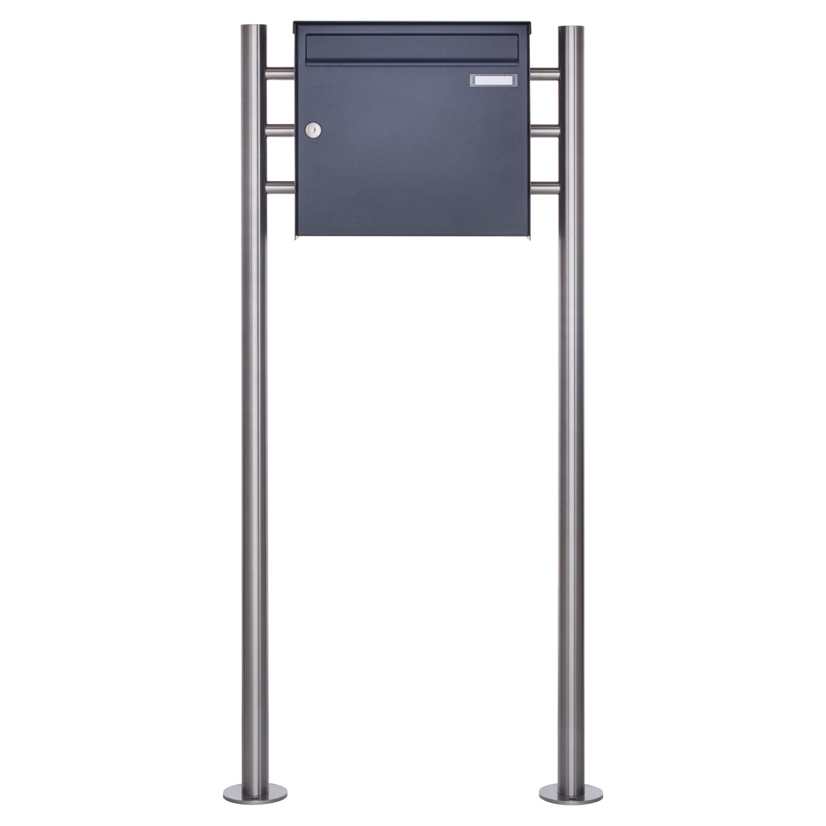 Edelstahl Standbriefkasten Design BASIC Plus 381X ST-R - RAL nach Wahl Edelstahl Standbriefkasten Design BASIC Plus 381X ST-R - RAL nach Wahl