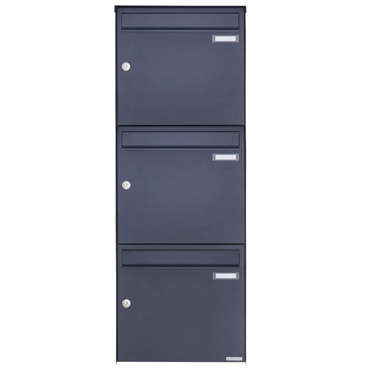 3er 3x1 stainless steel surface-mounted letterbox design BASIC Plus 382XA AP - RAL of your choice 3er 3x1 stainless steel surface-mounted letterbox design BASIC Plus 382XA AP - RAL of your choice