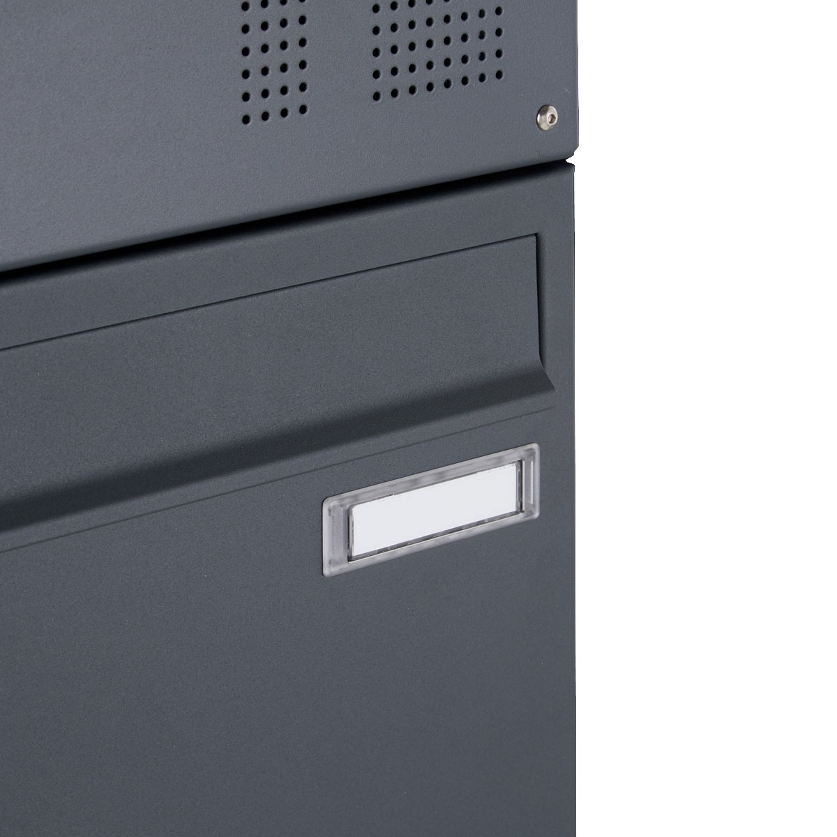 4er 2x2 Aufputz Briefkasten BASIC 382A AP mit Zeitungsfach - RAL 7016 anthrazitgrau