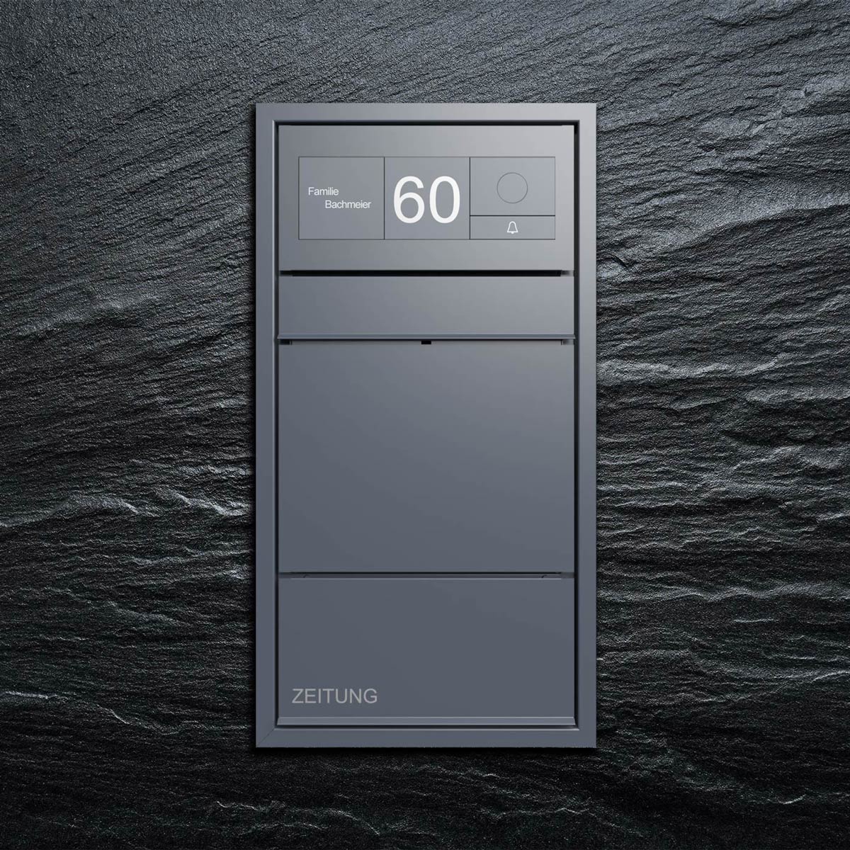 Design-inbouwbrievenbus GOETHE UP met krantenvak - RAL naar keuze - GIRA System 106 - Intercomsysteem - Complete set AUDIO Design-inbouwbrievenbus GOETHE UP met krantenvak - RAL naar keuze - GIRA System 106 - Intercomsysteem - Complete set AUDIO