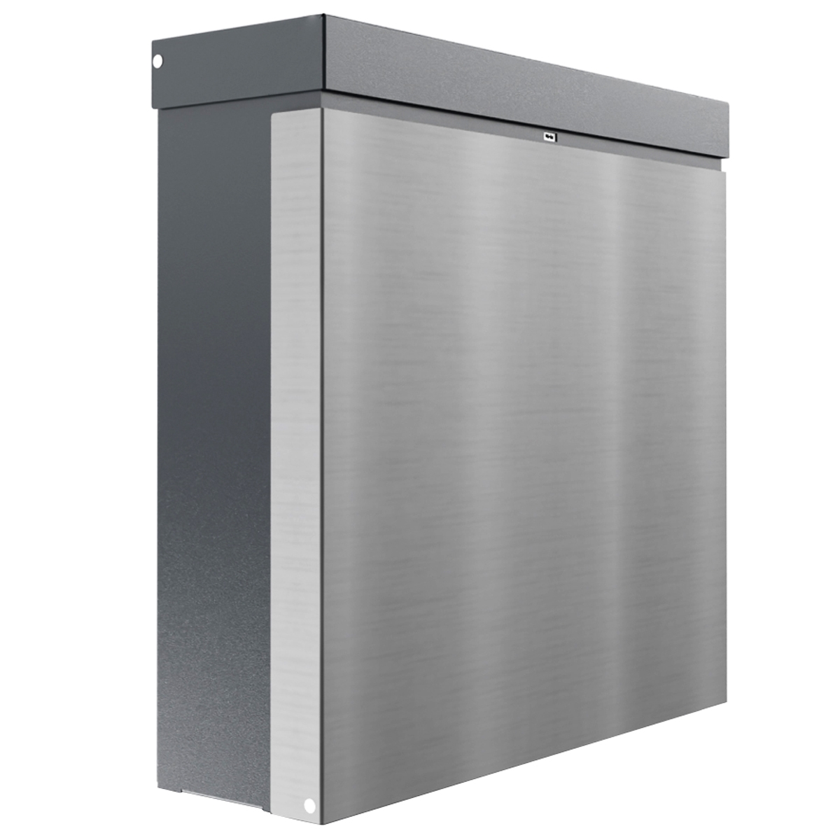 Design Briefkasten BRENTANO® - BI-Color VA geschliffen - RAL 7016 anthrazitgrau