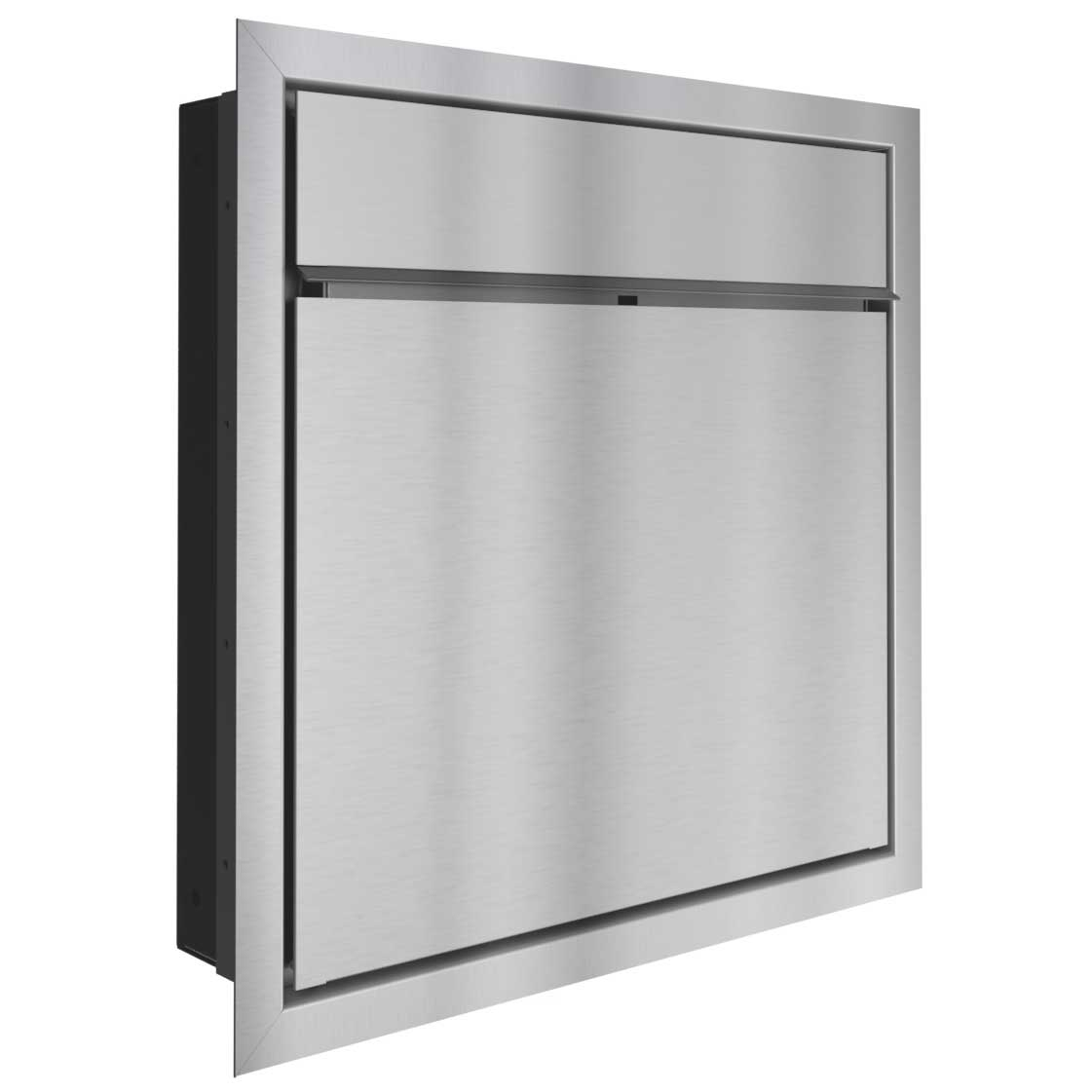 Design flush-mounted letterbox GOETHE UP - polished V2A stainless steel Design flush-mounted letterbox GOETHE UP - polished V2A stainless steel