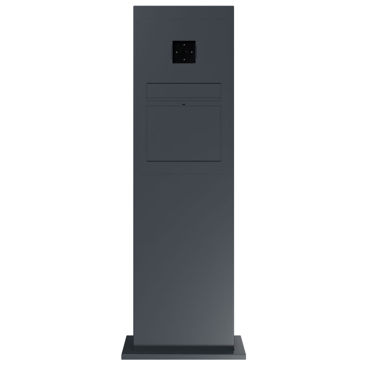 Design letterbox pedestal GRIMM - Colour of your choice - LOXONE Intercom/Code Touch 1x1 prepared