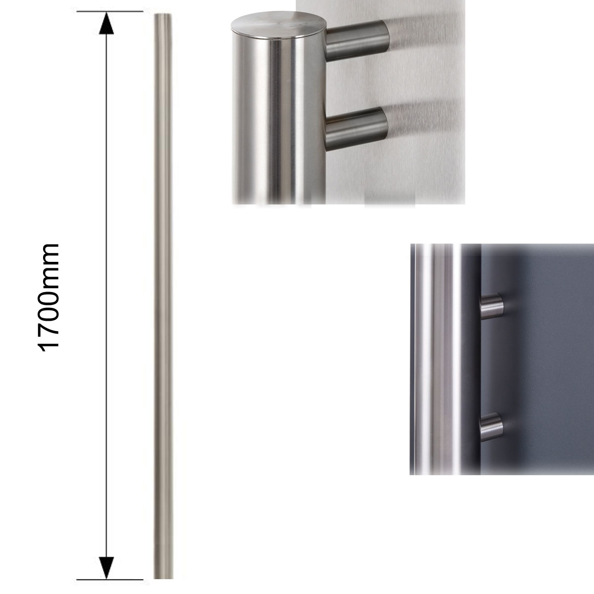 1700mm zum Einbetonieren