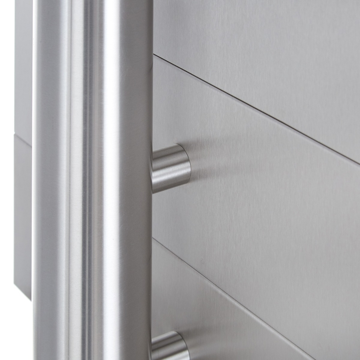 23er Briefkastenanlage freistehend Design BASIC 385-VA ST-R - Edelstahl V2A, geschliffen