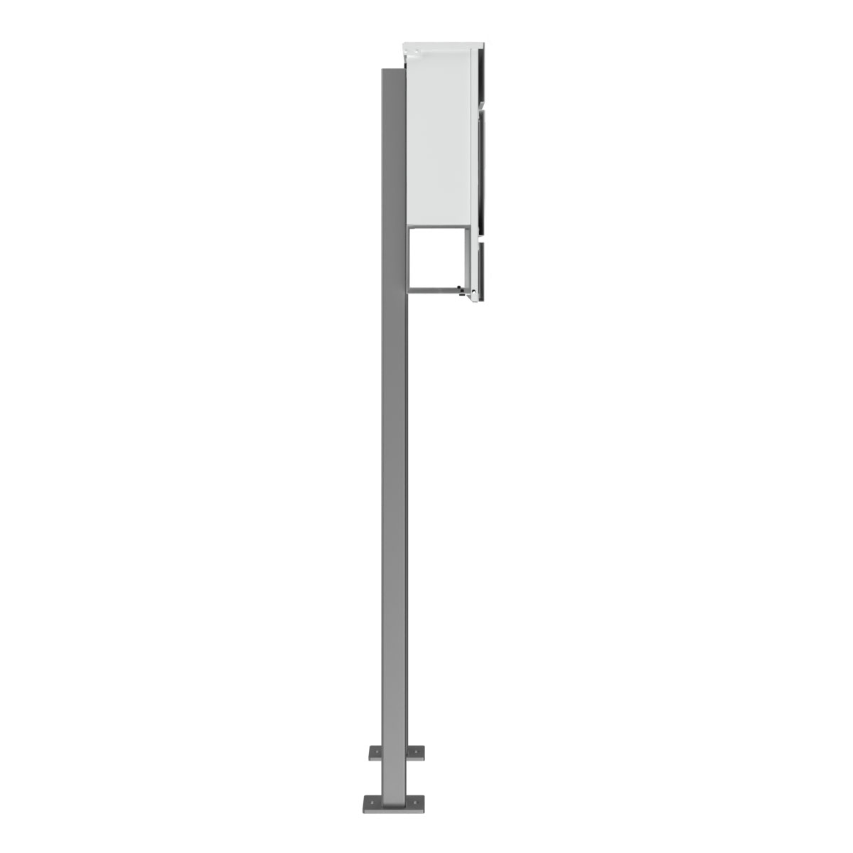 KANT Edition free-standing letterbox with newspaper compartment - Elegance 4 design - RAL 9016 traffic white KANT Edition free-standing letterbox with newspaper compartment - Elegance 4 design - RAL 9016 traffic white