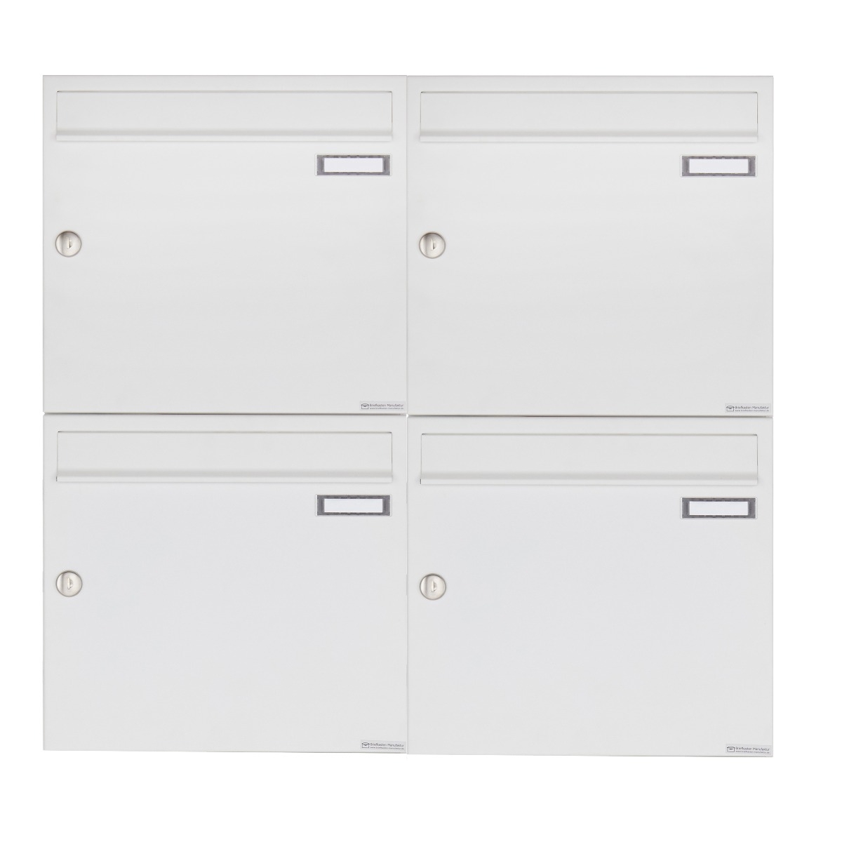4er 2x2 surface-mounted letterbox system Design BASIC 382A AP - RAL 9016 traffic white 4er 2x2 surface-mounted letterbox system Design BASIC 382A AP - RAL 9016 traffic white
