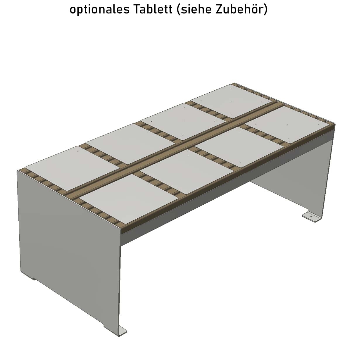 05cda2acc2ff4a7de5601f48093299889e1135f6 Design table NOVALIS - polished stainless steel - Douglas fir oiled