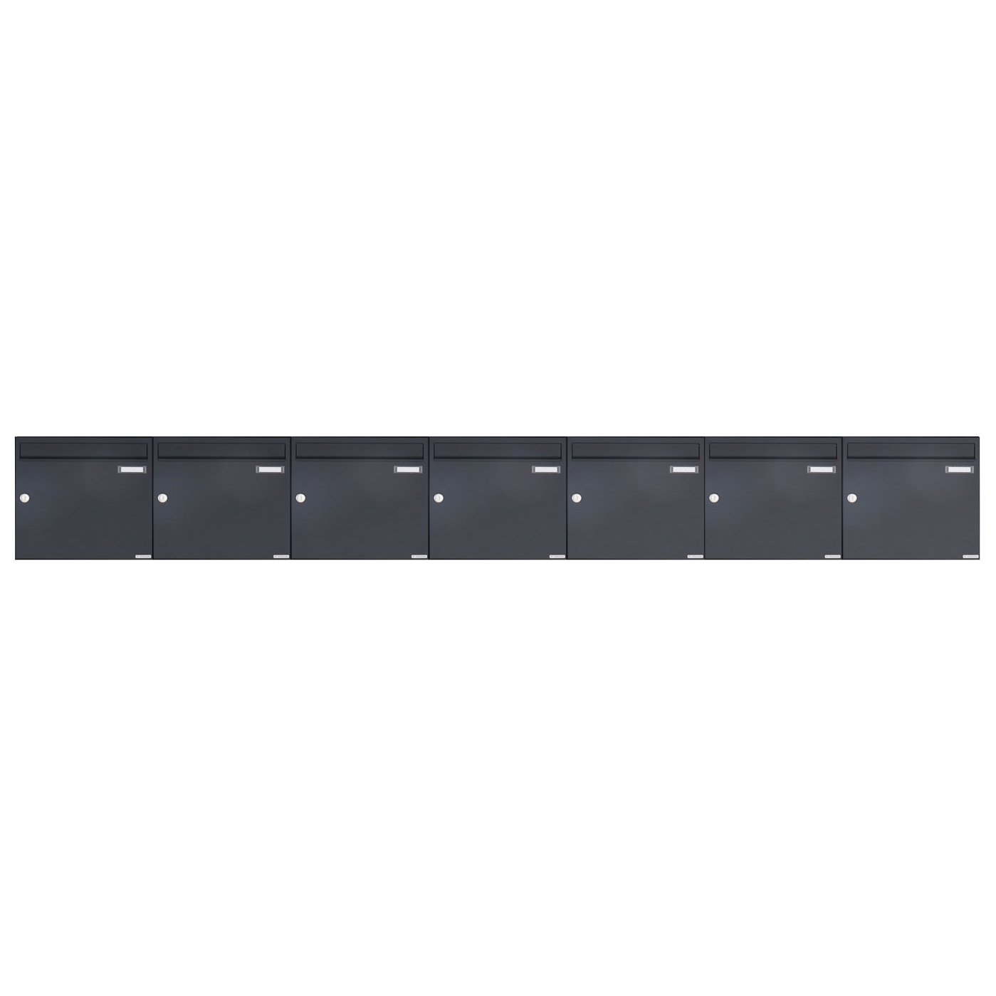 7x7x1 surface-mounted letterbox design BASIC 382A AP - RAL 7016 anthracite grey