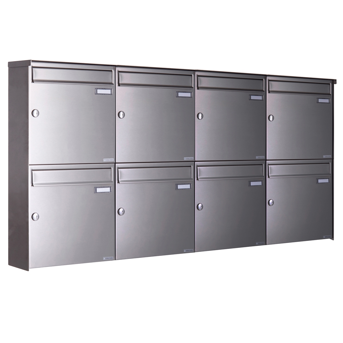 8x4x2 stainless steel surface-mounted letterbox design BASIC Plus 382XA AP - polished V2A stainless steel 8x4x2 stainless steel surface-mounted letterbox design BASIC Plus 382XA AP - polished V2A stainless steel