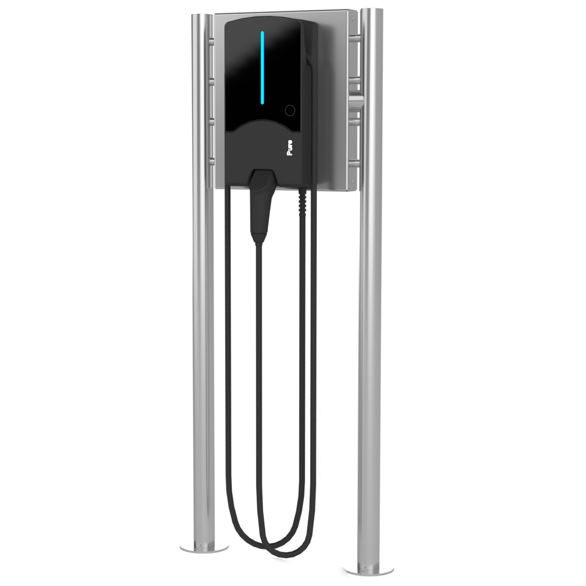Edelstahl Standsäule BASIC 605 ST-R - Wallbox vorbereitet - RAL nach Wahl Edelstahl Standsäule BASIC 605 ST-R - Wallbox vorbereitet - RAL nach Wahl