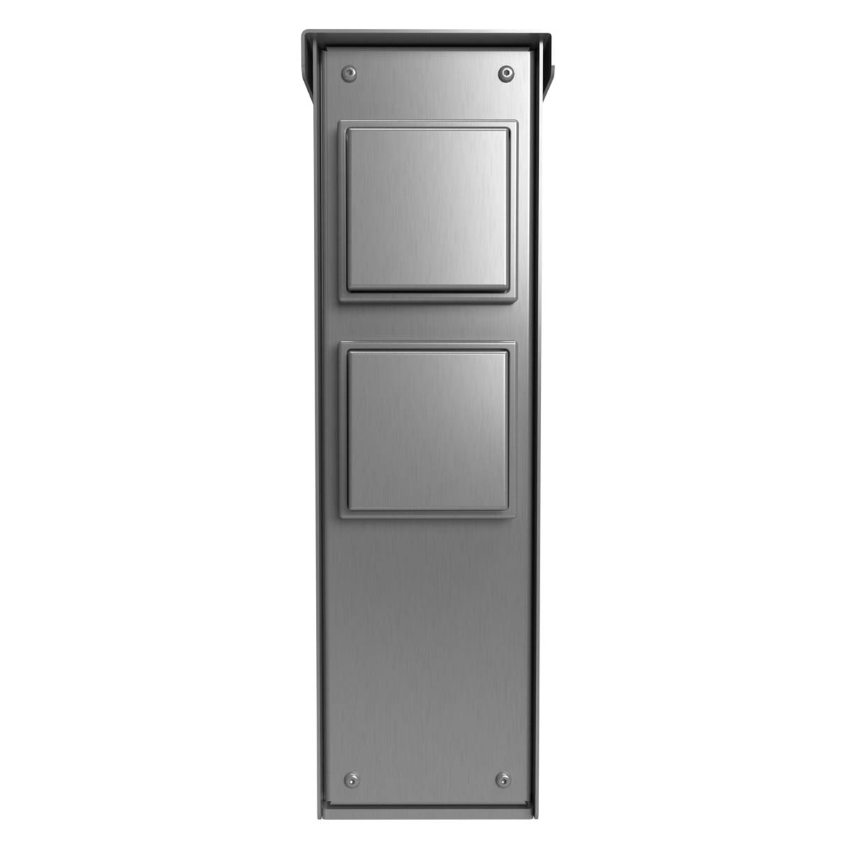 Socket outlet pillar BASIC 372 for floor mounting - polished V2A stainless steel