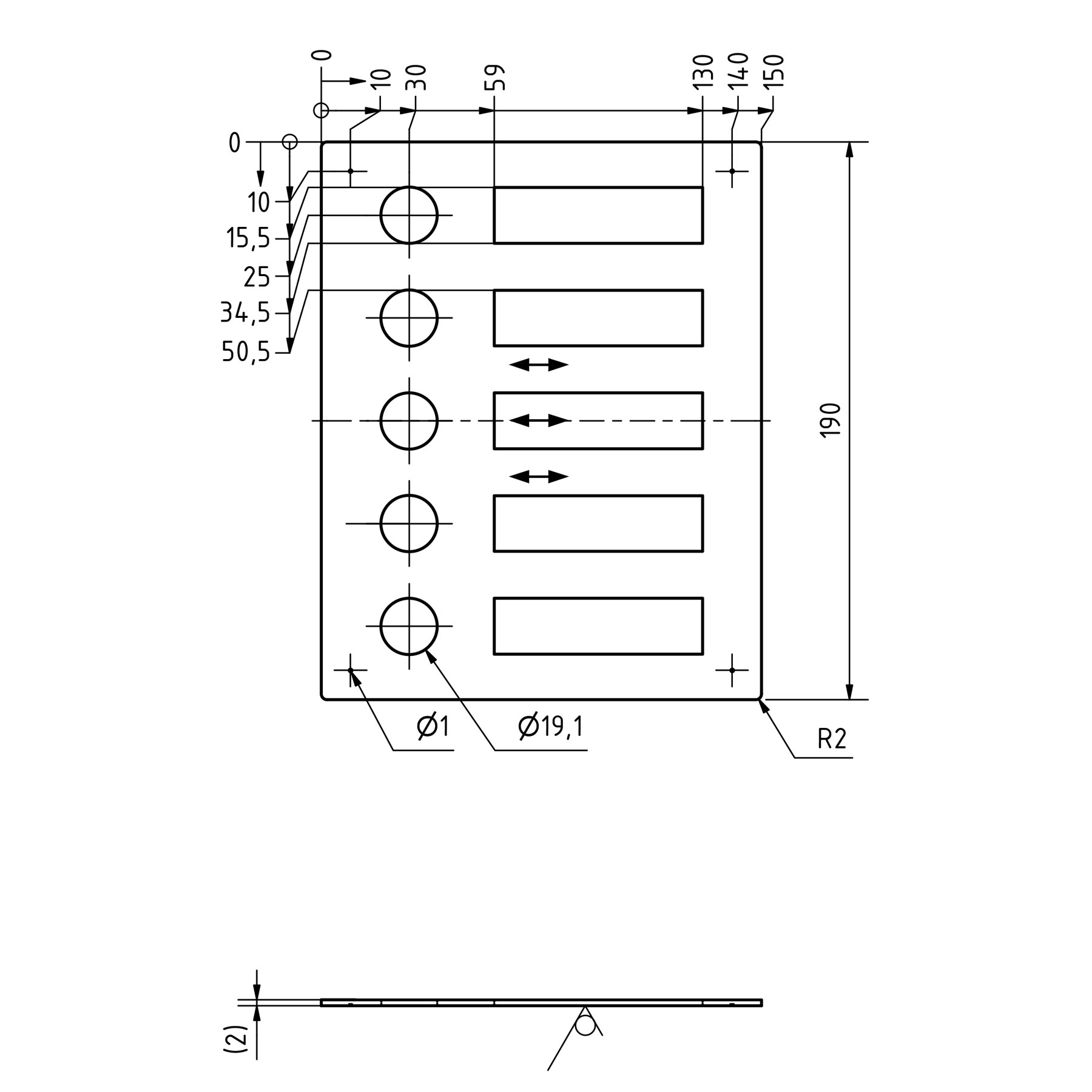 3bcfd17c55eb1ce5f6e40f9acad912d12621e654 Edelstahl Klingelplatte 150x190 BASIC 421 pulverbeschichtet mit Namensschild - 5 Parteien