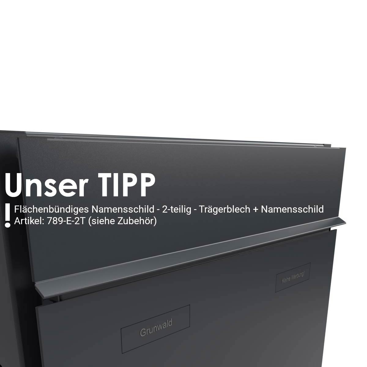 4er 1x4 Design Durchwurfbriefkasten GOETHE MDW mit Namensschild - RAL nach Wahl 4er 1x4 Design Durchwurfbriefkasten GOETHE MDW mit Namensschild - RAL nach Wahl