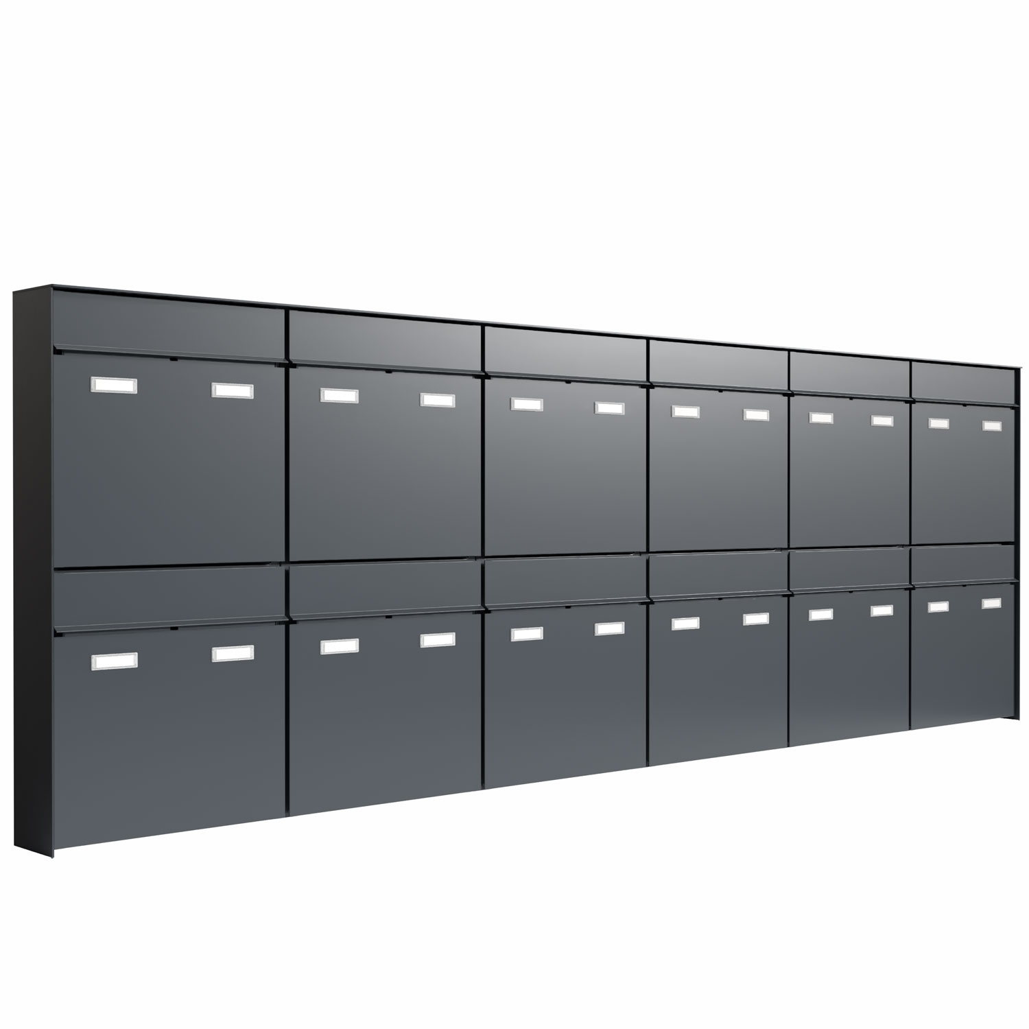 12er 6x2 Design Aufputz Briefkastenanlage GOETHE AP - RAL nach Wahl