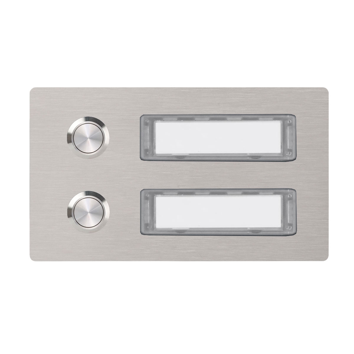 54a6c2a061138d31d51072553b7d6b2cace48f1e Stainless steel bell plate 150x85 BASIC 422 with name plate - 2 parties