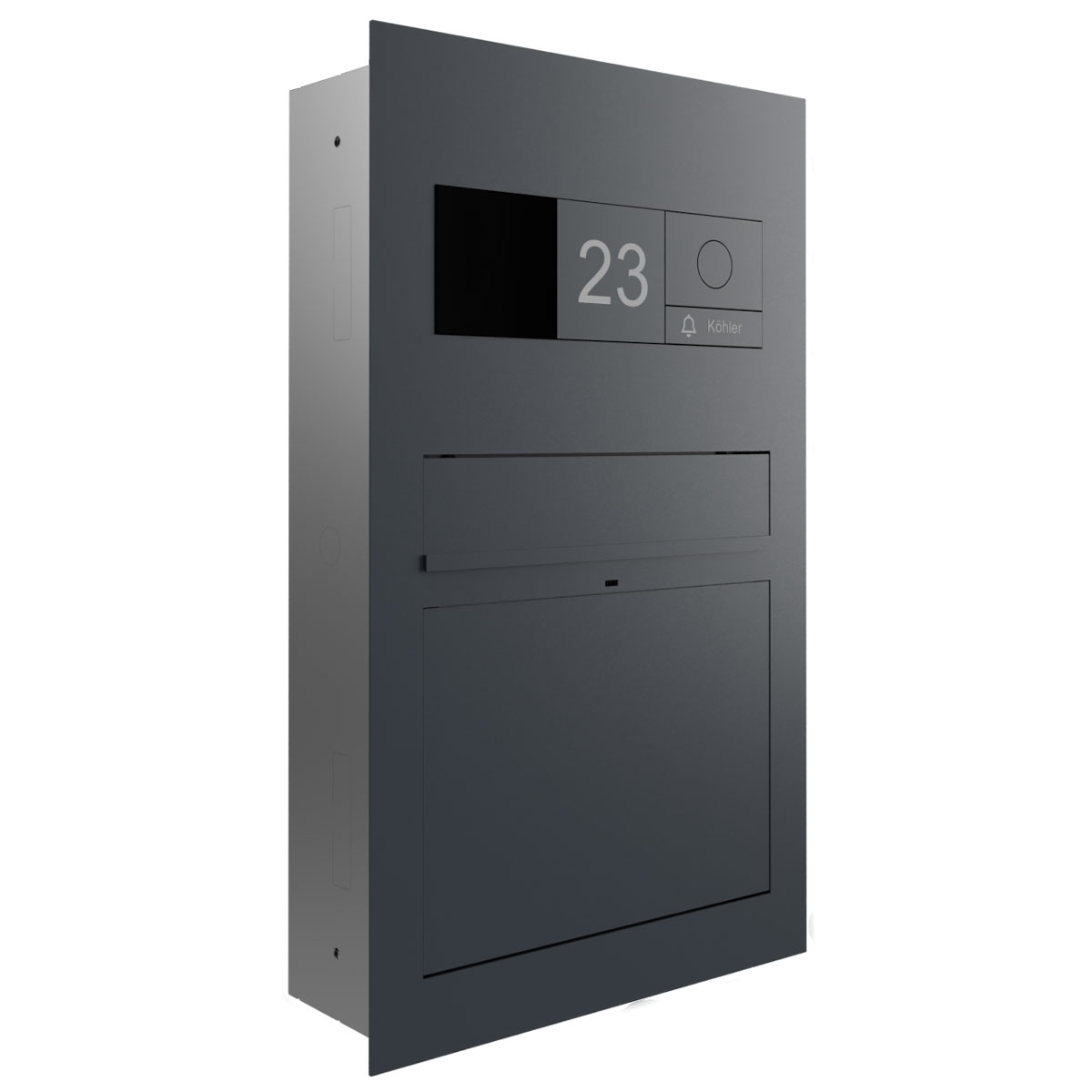 Design Unterputz Briefkasten GRIMM - Farbe nach Wahl - GIRA System 106 - Video- Sprechanlage - VIDEO Komplettset Design Unterputz Briefkasten GRIMM - Farbe nach Wahl - GIRA System 106 - Video- Sprechanlage - VIDEO Komplettset