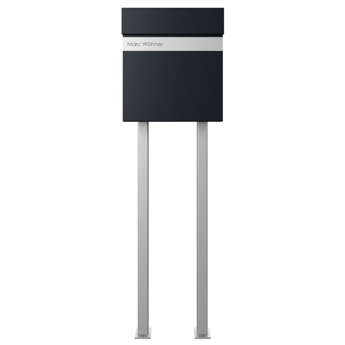 Standbriefkasten KANT Edition mit Zeitungsfach - Design Elegance 2 - RAL 9005 tiefschwarz Standbriefkasten KANT Edition mit Zeitungsfach - Design Elegance 2 - RAL 9005 tiefschwarz
