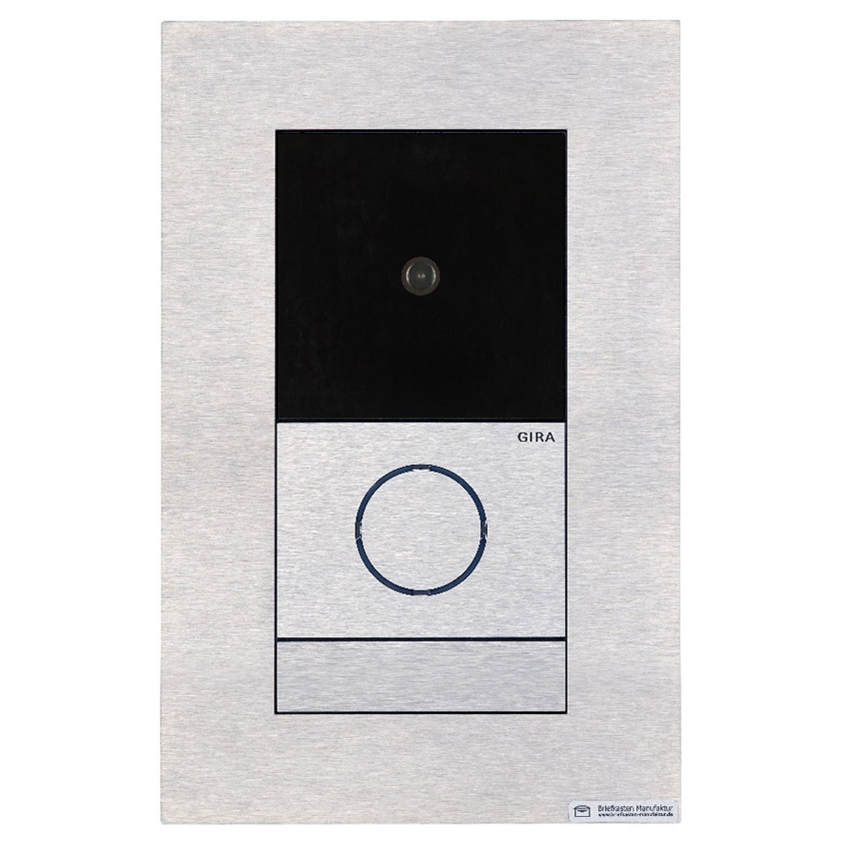 136c52af79692ea93ecd31e835cea5932596de10 Roestvrij stalen frontpaneel voor inbouwmontage van GIRA System 106 - voorbereid voor 2-voudige montage - Verticaal