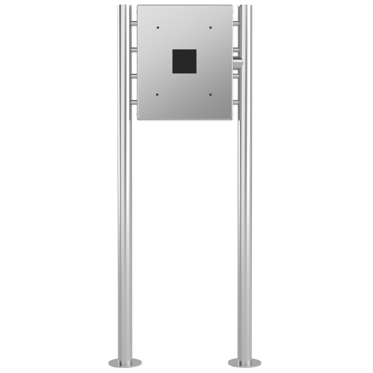 Stainless steel pedestal BASIC 605 ST-R - Wallbox prepared - polished stainless steel Stainless steel pedestal BASIC 605 ST-R - Wallbox prepared - polished stainless steel