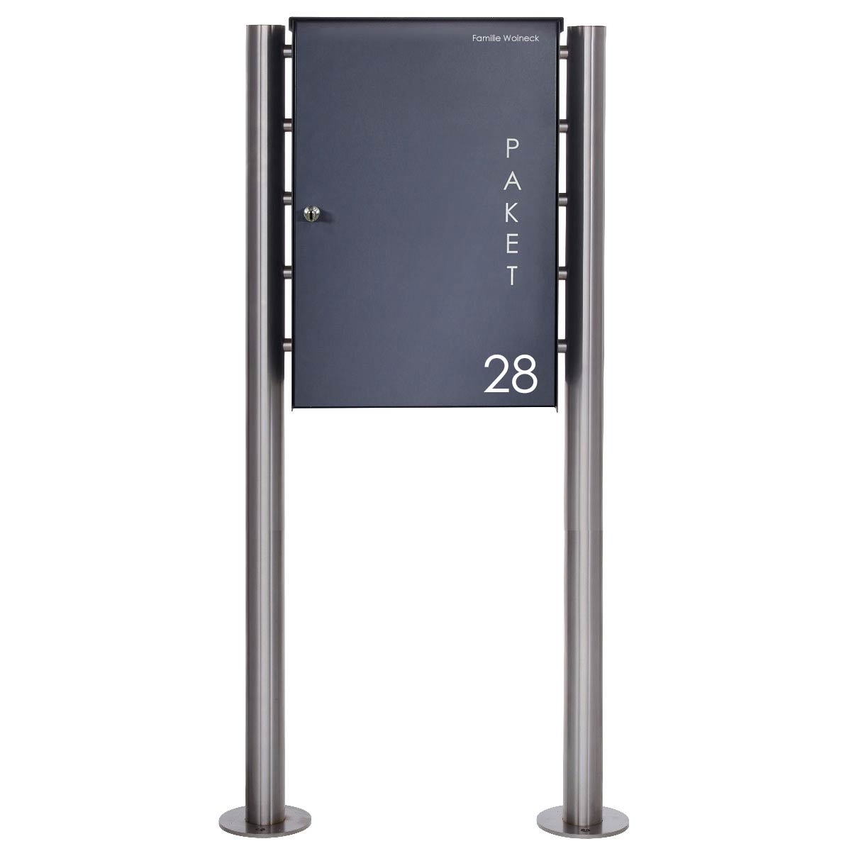 Cassetta per pacchi autoportante in acciaio inox BASIC Plus 863X ST-R - Scomparto per pacchi 550x370 in RAL a scelta Cassetta per pacchi autoportante in acciaio inox BASIC Plus 863X ST-R - Scomparto per pacchi 550x370 in RAL a scelta