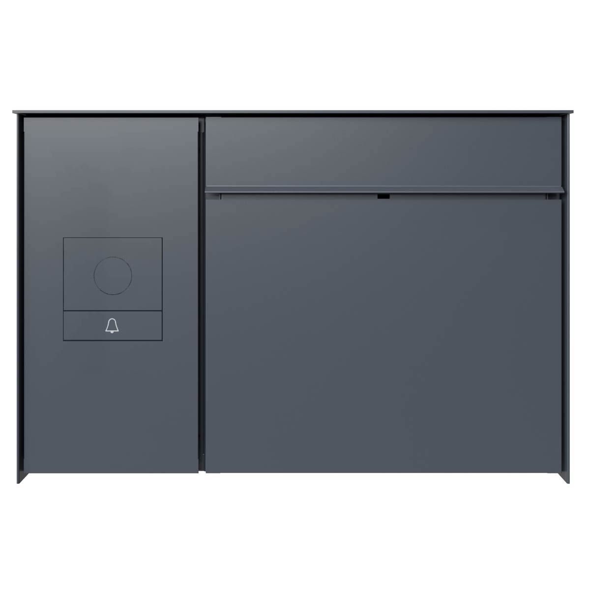 Design Aufputz Briefkasten GOETHE AP seitlich mit GIRA System 106 - RAL nach Wahl - AUDIO Komplettset