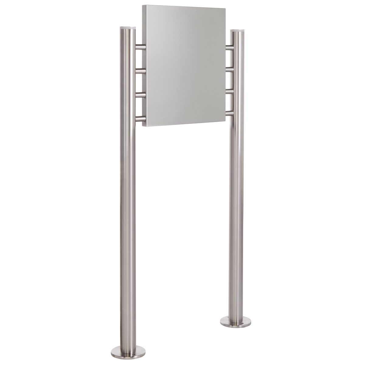 6cae278457399caa766d81b3342603ea1ba55387 Free-standing sign BASIC 390ES - Stainless steel stand elements - Stainless steel sheet 400x457 one-sided